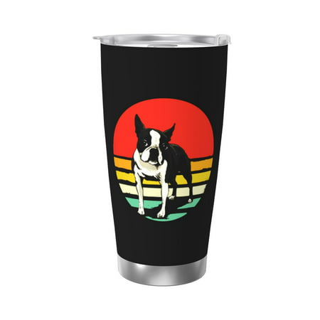 

Boston Terrier Dog Lover 20 Oz Water Bottle Insulated Tumblers Stainless Steel Cups Double Wall Tumbler with Lid