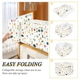 thumbnail image 2 of Yayeee Collapsible Cube Storage Bin with Lid Fabric Closet Decorative Basket with Handles, Beige Vegetables Pattern, 2 of 7