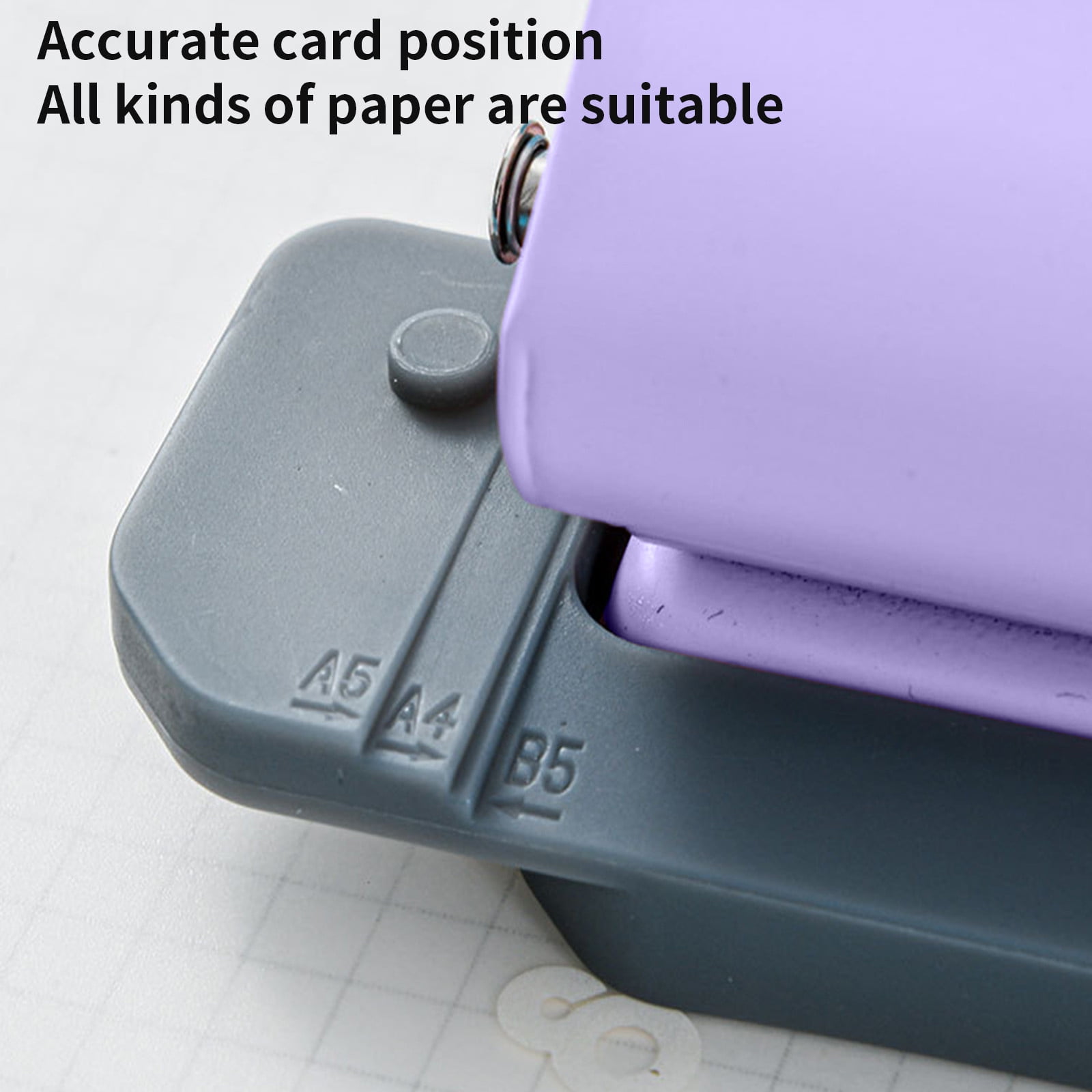 Specollect Clearance 4Pcs 6 Hole Punch, Loose Leaf Paper Puncher for A4/A5/B5 Size, Portable Handheld Metal Circle Punch Paper Puncher