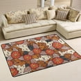 thumbnail image 2 of SKYSONIC 72x48in Pumpkin Harvest Autumn Area Rug, Fall Colorful Non-Slip Floor Carpet for Indoor Living Dining Room and Bedroom Area, 2 of 5