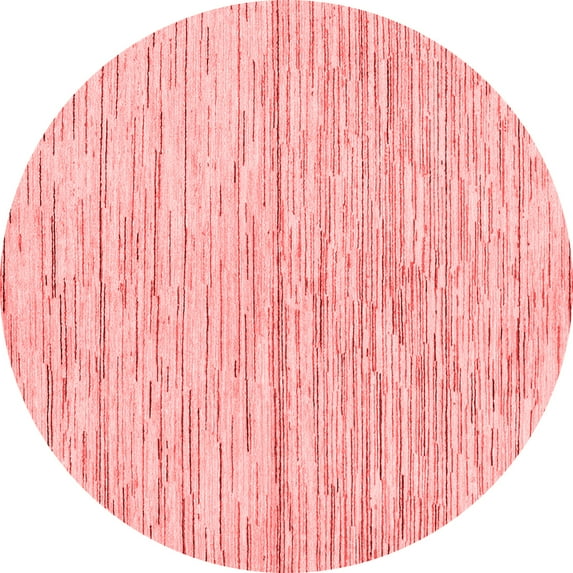 Ahgly Company Indoor Round Solid Red Modern Area Rugs, 3' Round