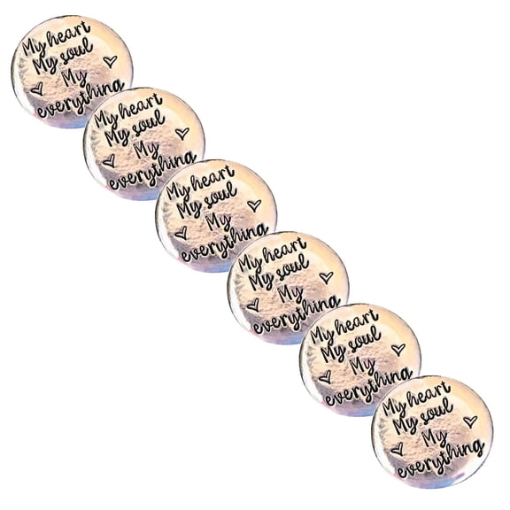 6 Pcs Personalized Hand Stamped Pocket Tokens, Valentine's Day Gift Coin Keepsakes for Loved Ones and Special Occasions by Shiogb