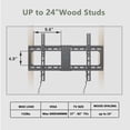 thumbnail image 4 of Soporte de pared fijo para TV con certificación UL para televisores de 37 a 82 pulgadas, soporte para TV de perfil bajo para montantes de 16", 18", 24", soporte para TV de montaje en pared con bloqueo, 4 of 5