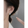 thumbnail image 4 of 2cttw Moissanite Hoop Earrings for Women D Color VVS1 clarity Round Cut Diamond Earrings Hoop 925 Sterling Silver Moissanite Earrings for Women with Certificate, 4 of 7