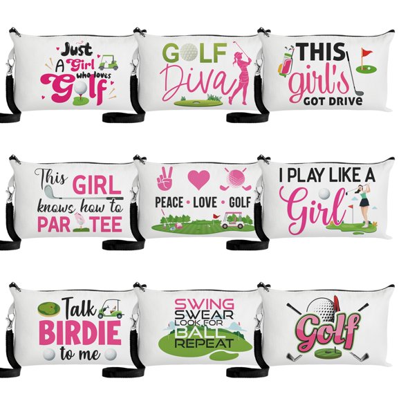Set de bolsas de maquillaje R HORSE, 9 unidades, bolsas de lona de golf