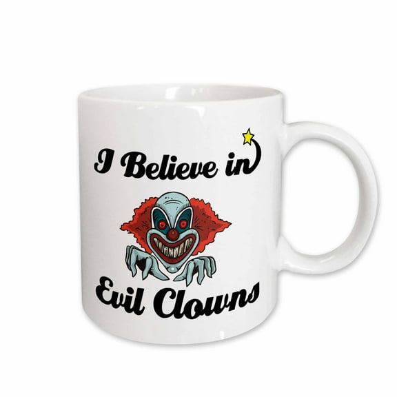 3drose, I Believe in Evil Clowns, 15oz Mug