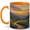 Orange, variant on Sunrise Mountain Trail 11oz Ceramic Mug, Wildflower Landscape Cup