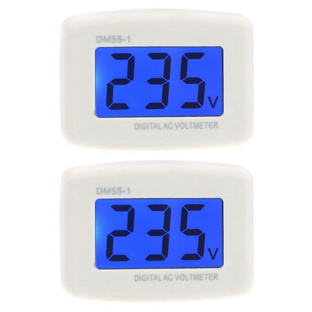 Voltímetro digital LCD con enchufe estadounidense, 2 x 55 - 1 CA 80 - 300 V, medidor de bolígrafo eléctrico