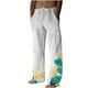 thumbnail image 2 of Pantalones largos casuales de pierna ancha para hombre, pantalones casuales estampados con cordones, pantalones de pierna ancha, pantalones deportivos, pantalones largos, pantalones para hombre, 2 of 4