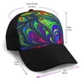 thumbnail image 2 of Naloa Pride Rainbow Adult adjustable Print Baseball Hat, Patchwork curved brim baseball capfor Men and Women, One Size, 2 of 5
