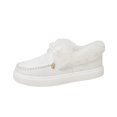 thumbnail image 3 of YOUYEDIAN Loafers for Women Winter Plush Slip On Versatile Round Toe Warm Casual Platform Fuzzy Flats Fashion Strap Deco Outdoor Walking Shoes, 3 of 5