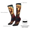 thumbnail image 4 of Naloa Meditating Golden Retriever Thigh High Socks Extra Long Stretchy Sock Women Over Knee High Opaque Stocking Daily Wear, 4 of 6