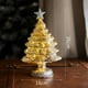 thumbnail image 1 of Decoración de mesa hecha a mano de vidrio soplado de Navidad, luces Led, accesorios, adornos navideños, árbol de Navidad de cristal brillante, 1 of 4