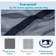 thumbnail image 2 of Heavy Duty Laundry Bag 2 Pack XL Nylon Laundry Bags with Straps, Washable Large Dirty Clothes Organizer with Drawstring Closure, Travel Washing Bag Fit a Laundry Hamper or Basket, 2 of 6