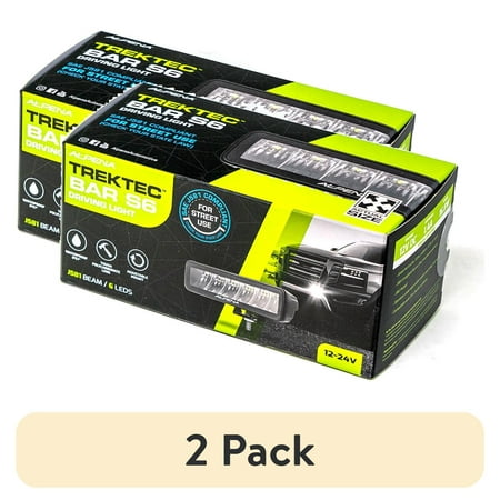 (2 pack) Alpena TrekTec LED Light Bar S6, 12V, Model 71073, Fit Type - Universal for Trucks, Cars, SUVs