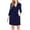 Navy, variant on THDHVS Womens Robe,Bathrobe for Women,Soft Spa Knit Long Bathrobe Lightweight Loungewear Black S