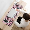 thumbnail image 3 of Long Mouse Pads for Desk,Pink and Black Of Leopard Print Desk Mats on Top Of Desks, Desk Mouse Pad Extra Large with 3mm Non-Slip Base and Stitched Edge for Gaming,Office,Work,Home 31.5"x11.8", 3 of 6