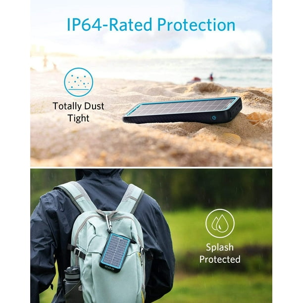 Anker PowerCore Solar 10000mAh Power Bank, 15W USB-C with