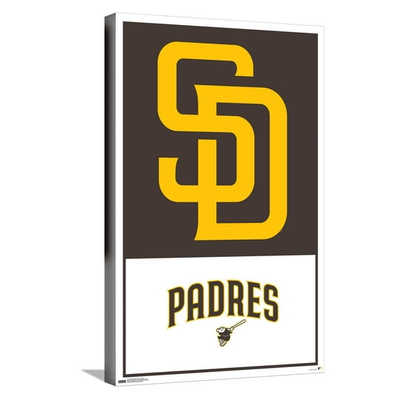 MLB San Diego Padres - Logo 22 Canvas Wall Poster, 14.725" x 22.375"