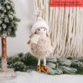 thumbnail image 3 of Muñeco de peluche rosa para niñas, colgante para árbol de Navidad, decoración para el hogar 2022, regalo de Navidad para niños 2023, 3 of 5