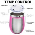 thumbnail image 4 of Vaso de vino YEBTS Life de acero inoxidable de doble pared de 12 onzas, paquete de 4 unidades, 4 of 6