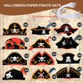thumbnail image 2 of Gorro pirata infantil Funtery, accesorios para fiestas piratas, 48 unidades, 2 of 7