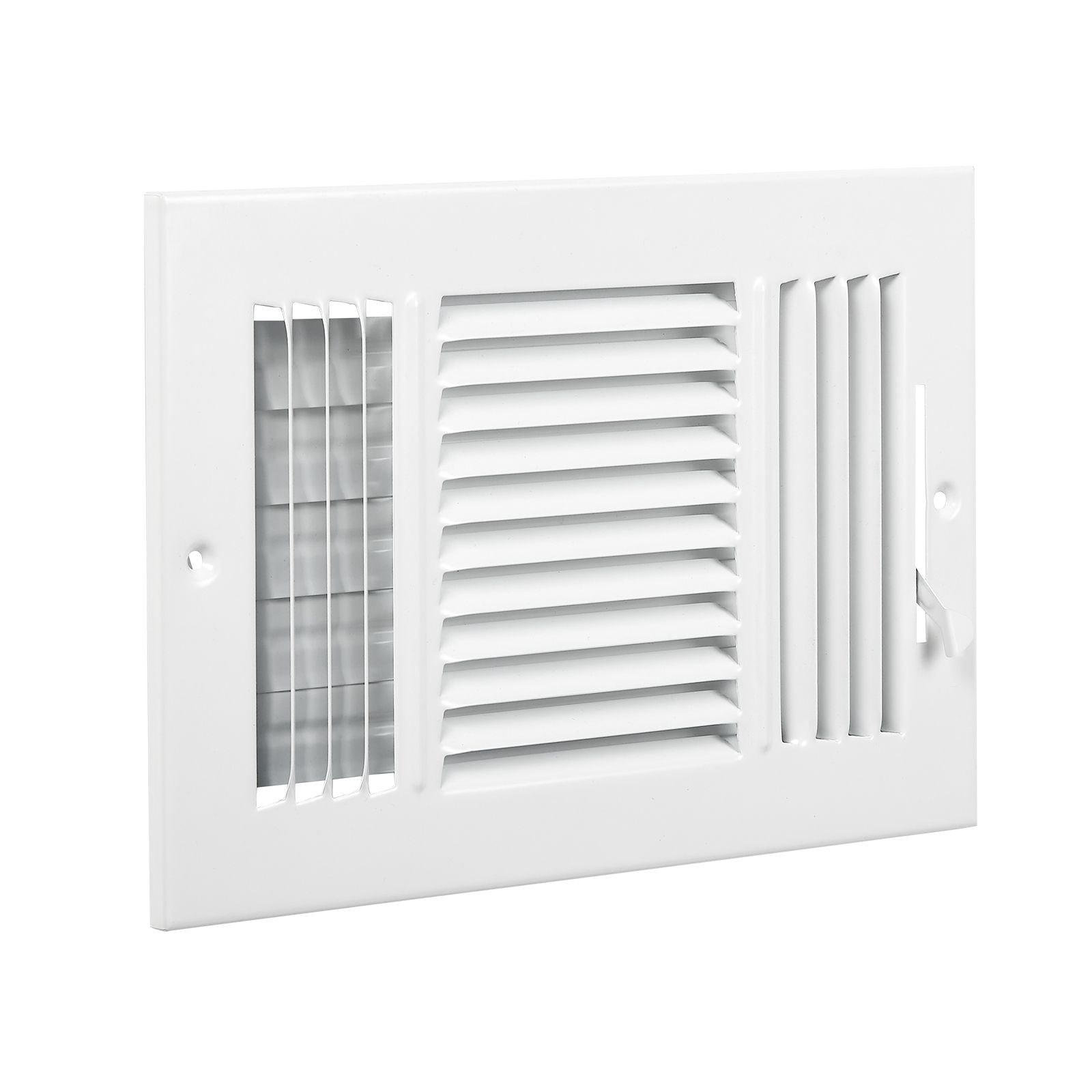 HVAC Floor Register 6-Pack 11.81x7.8x1.65 Inch, All-Metal, Adjustable Deflectors, for Living Room Bedroom Office