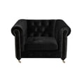 thumbnail image 4 of American Home Classic Claire 15" Velvet and Solid Wood Bench in Gold and Navy, 4 of 11