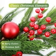 thumbnail image 3 of Nafresh 6ft Artificial Christmas Garland, 72" Real Touch Norfolk Pine Garland with Red Berries and Balls for Fireplace, Staircase, Window, Front Door Christmas Decor, Red, 3 of 8