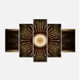 thumbnail image 2 of White Brown Rounded Fractal Flower - Floral Canvas Art Print, 2 of 3