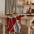 thumbnail image 2 of Red Marble Short Table Runner 48 Inches Long,Grey Gold Texture Vintage Farmhouse Art Cotton Linen Table Runners Dresser Scarves,Fabric Tabletop Scarf Furniture Cover for Home Dinner Party 13"x48", 2 of 9
