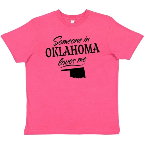 Bella Canvas Someone In Oklahoma Loves Me Toddler T-Shirt State Home Family Kids Gift