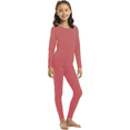 thumbnail image 2 of Girls Cotton Blend Waffle Knit Thermal Top & Bottom Underwear Set, Fuchsia, Large, 2 of 4
