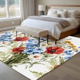 thumbnail image 5 of Independence Day Washable Area Rug 5 x 8 ft Red Blue Watercolor Concubine, Soft Non Slip Rugs Stain Repellent Indoor Felt Carpet for Living Dining Room Bedroom Home Office, 5 of 9