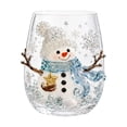 thumbnail image 2 of 3D Christmas Glass Art Cup, Christmas Stemless Wine Glasses, Santa Snowman Reindeer Tree Drinking Glasses for Coffee Cocktails Whiskey Soda, Unique Christmas Gift, 2 of 6