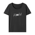 thumbnail image 1 of Camiseta para mujer con cuello redondo y cuello redondo, camiseta básica de manga corta para caminar XL, 1 of 7