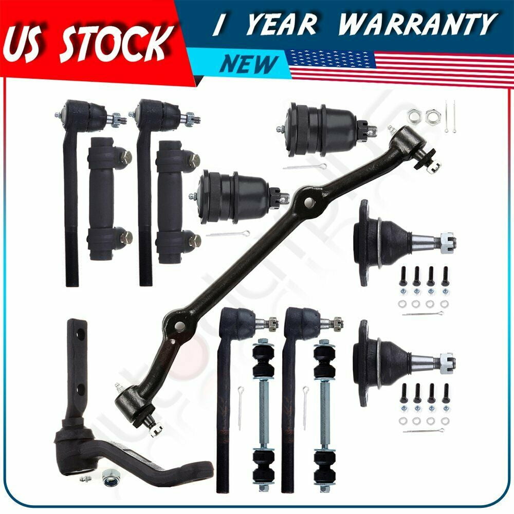 14x Front Tie Rods Sway Bars Ball Joints Center Link for GMC Jimmy 2WD