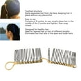 thumbnail image 4 of 2 PCS Banana Hair Clips, Toothed Construction Vintage Clincher Comb Tools Banana Hair Grips Fishtail Hair Clip for Wearing Working Writing and Reading, 4 of 8