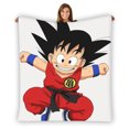 thumbnail image 2 of Dbz Jumping Kid Goku In His Training Suit Blanket, 2 of 3