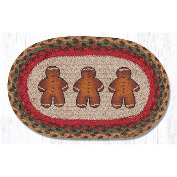 Capitol Importing 81-111GBM 10 x 15 in. Gingerbread Men Printed Oval Swatch