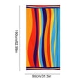 thumbnail image 3 of Oversized Striped Beach Towel, Large Pool Towel for Adults, Quick Dry Travel Towel for Men & Women, Sand-Free Bath Sheet for Vacation, Camping & Sun Lounger, 31.5"×62.99", AKLJWH, 3 of 6