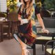 thumbnail image 3 of Easygdp Meditating Golden Retriever para Vestido Transpirable de Mujer, Vestido Suelto de Manga Corta con Pliegues y Bolsillos para el Verano, 3 of 6