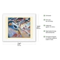 thumbnail image 2 of Landscape (Landschaft) - From an Original Color Painting by Wassily (Vasily) Kandinsky c.1913 - Fine Art Rolled Canvas Print (Unframed) 16in x 20in, 2 of 4