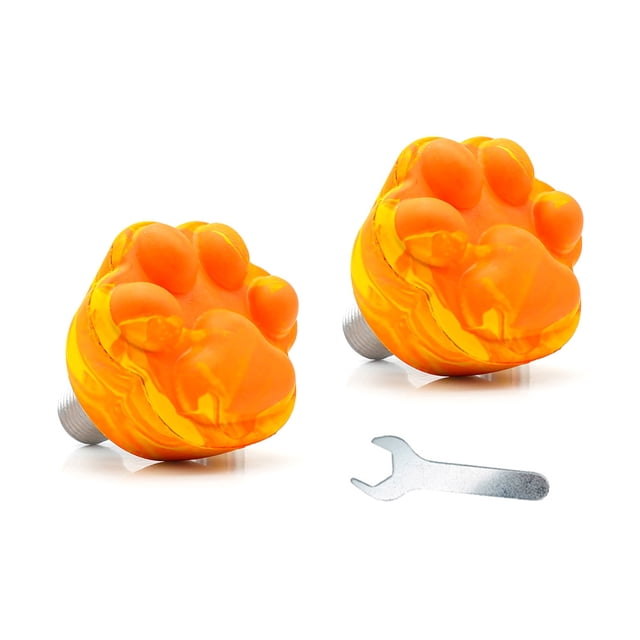 Greeniant Paquete de 2 topes para dedos de patines, frenos de rodillo de pata bonitos, bloqueadores ajustables, almohadilla de bloque de ejercicio, patinar mezcla de naranja Greeniant OD026255-03