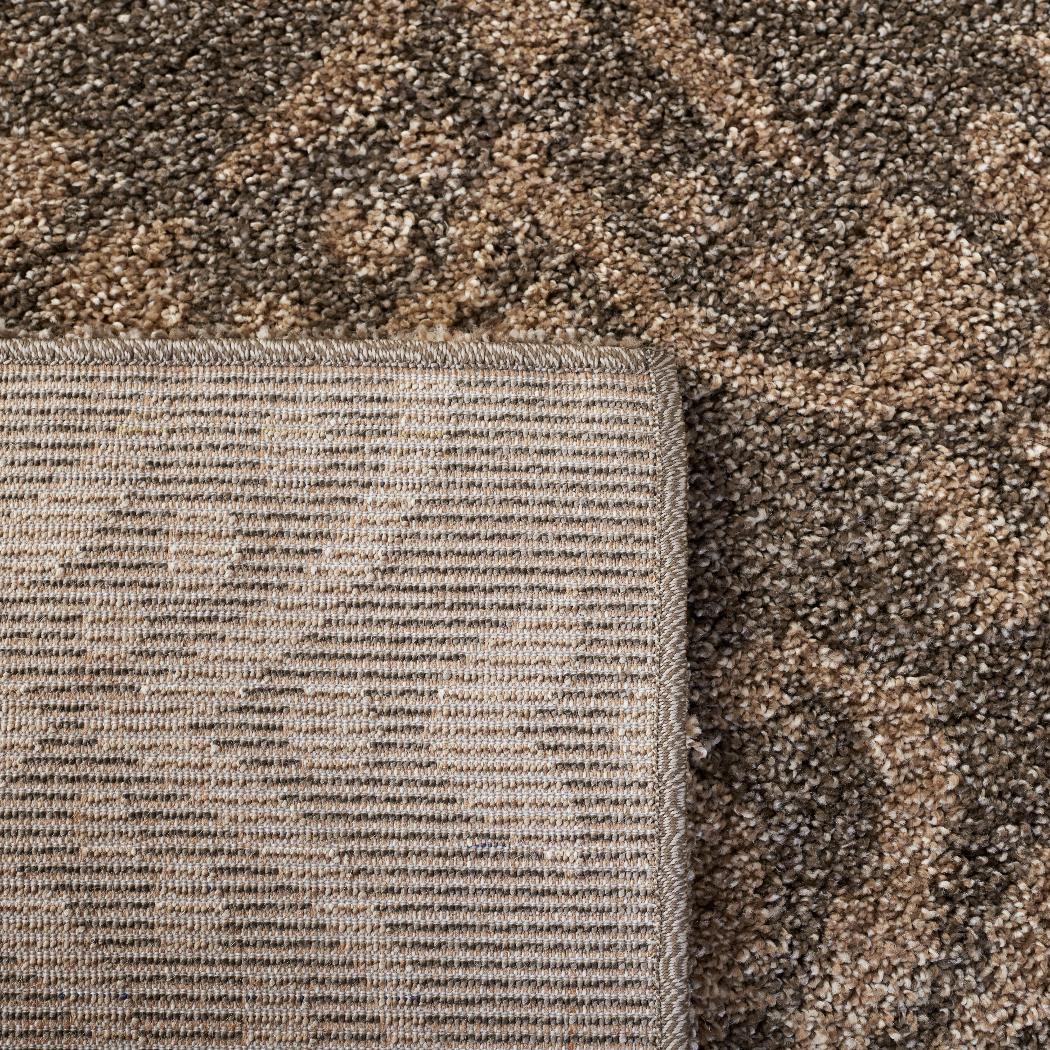 Safavieh Florida Desmond Damask Shag Area Rug, Smoke/Beige, 6' x 8'