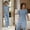 Blue, variant on VISALY Womens Pajama Sets Loose Set Matching Pajama Set Comfy Pajamas Crewneck Short Sleeve Top Long Wide Leg Pants Sets Sleepwear Lounge Sets Beige L