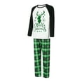 thumbnail image 3 of Christmas Pajamas for Family Long Sleeve Elk Graphic Tops + Plaid Trousers Set Winter Sleepwear, 3 of 10