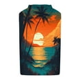 thumbnail image 5 of IROINNID Mens Sleeveless Sport Tank Top, Tag Free & Moisture Wicking, Hooded Pullover Drawstring Printed Ribbed Stretch Fabric, 5 of 5