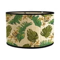 thumbnail image 1 of Pantalla de lámpara de bambú E27 con patrón de hojas, cubierta de luz para mesa de suelo, accesorios, cubierta de lámpara de granja para dormitorios Estilo B, 1 of 9