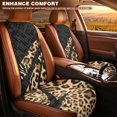 thumbnail image 3 of CHAQLIN Leopard Print Stripes Quilted Front Car Seat Pads, Non-Slip Quilted Padded Fabric Front Car Seat Protector 2 Piece Non‑Slip Car Seat Covers for Truck, 3 of 7